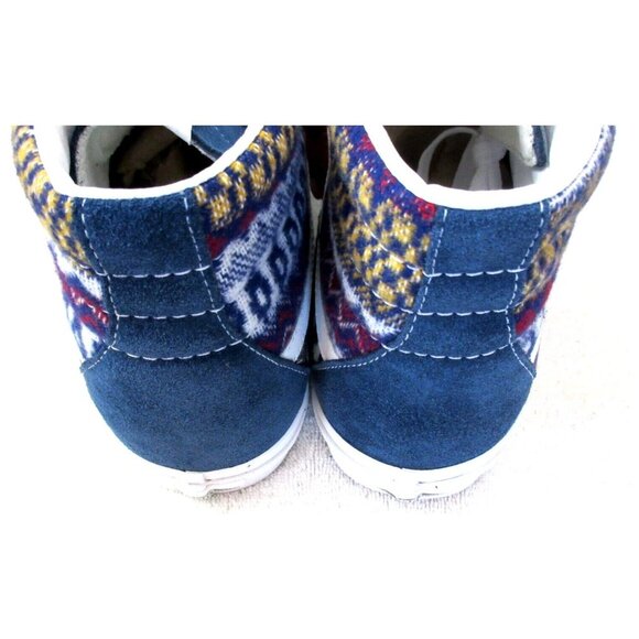 Vans Men's Sk8-Hi Fair Isle Blue Multi Suede Canvas Skate shoes Sizes NIB - Picture 5 of 5